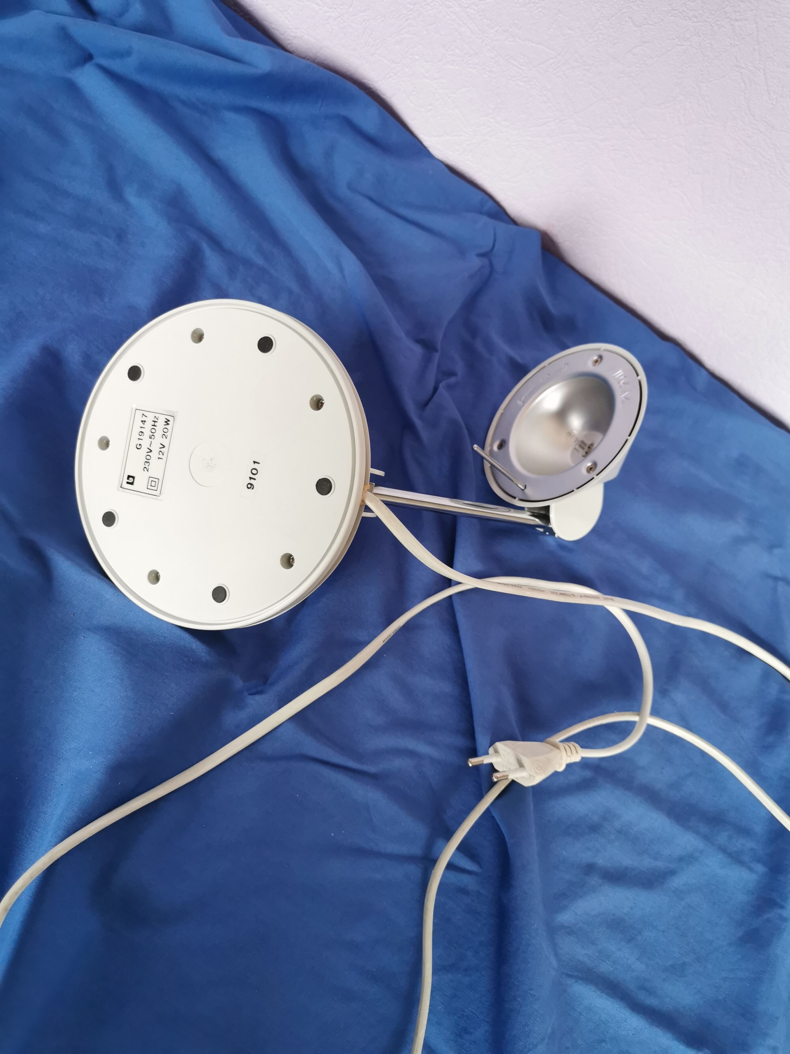 Halogen telescopic desk lamp, postmodern, 1980