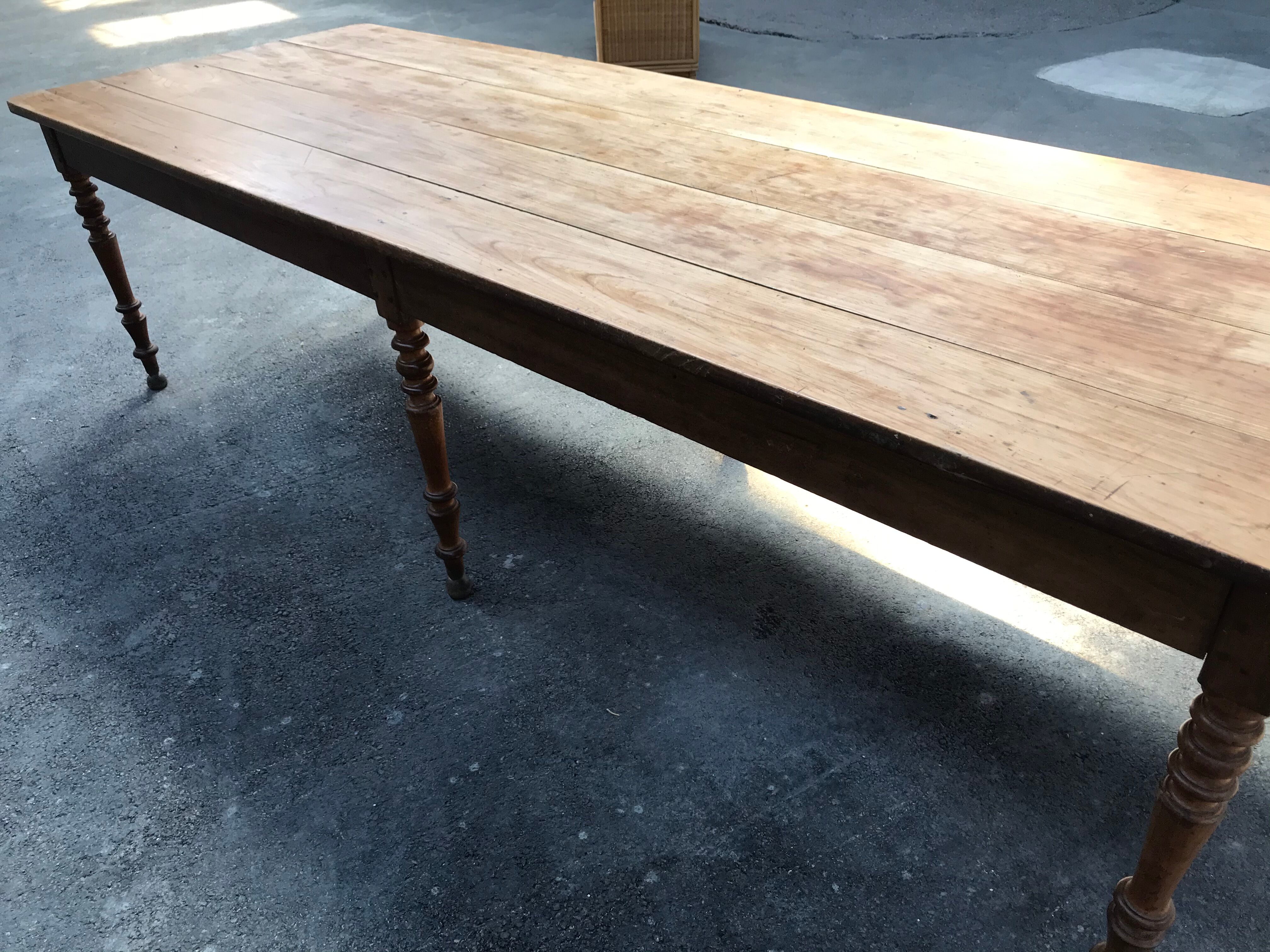 Louis Philippe farm table at 6 feet