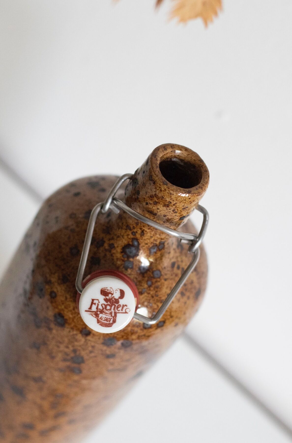 Pyrite stoneware bottle