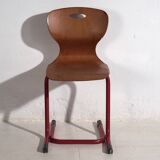 Vintage Style Red Dining Chairs (Circa 1950). Set of 4