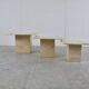 Vintage travertine nesting tables or side tables, 1970s