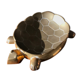 Brass turtle trinket bowl