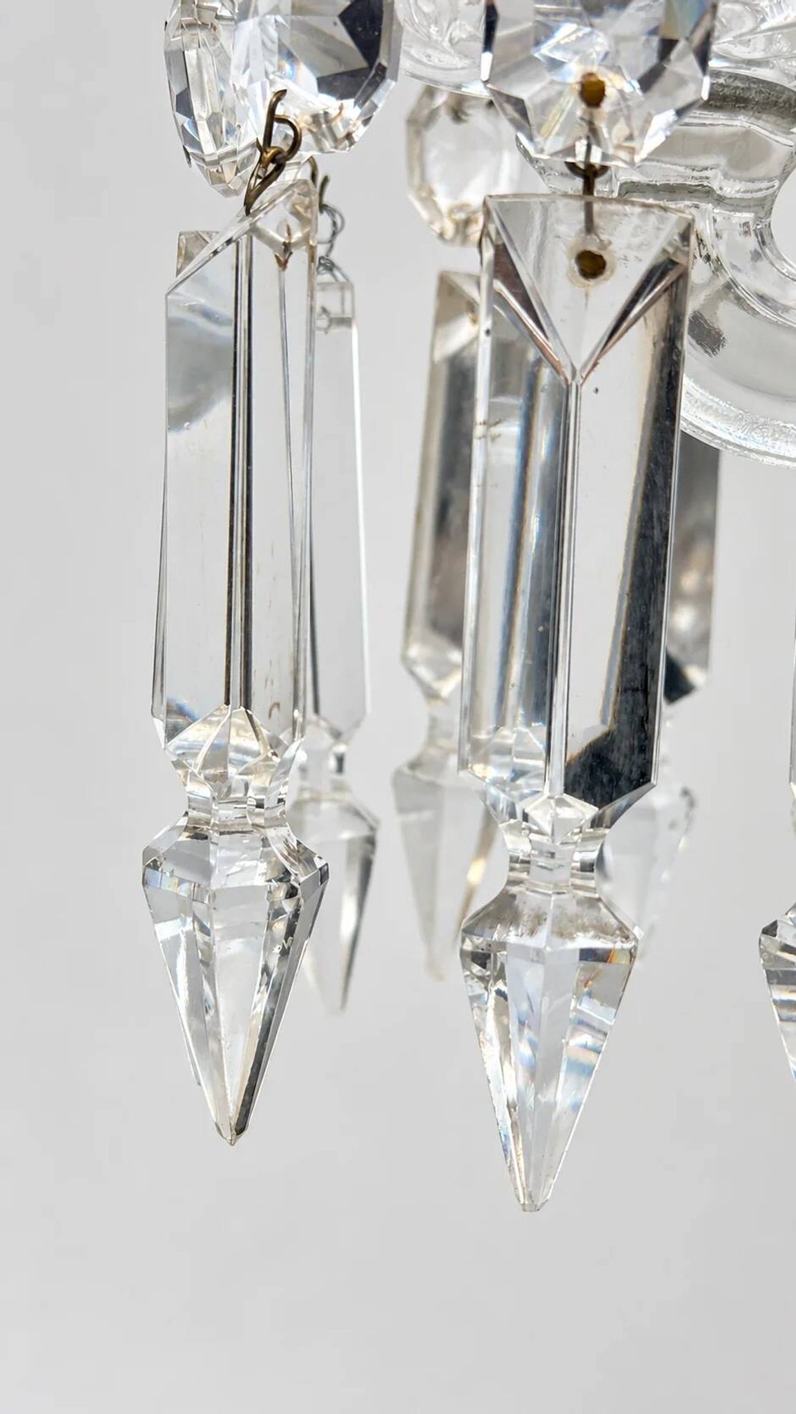 Baccarat, pair of two-light candelabra, Bambou Tors model.