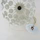 White metal floral pendant light. 1970s