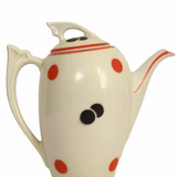 Teapot 50s black and red Bavaria