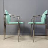 Vintage dining chairs by Belgo chrom, set of 6 - 1980s