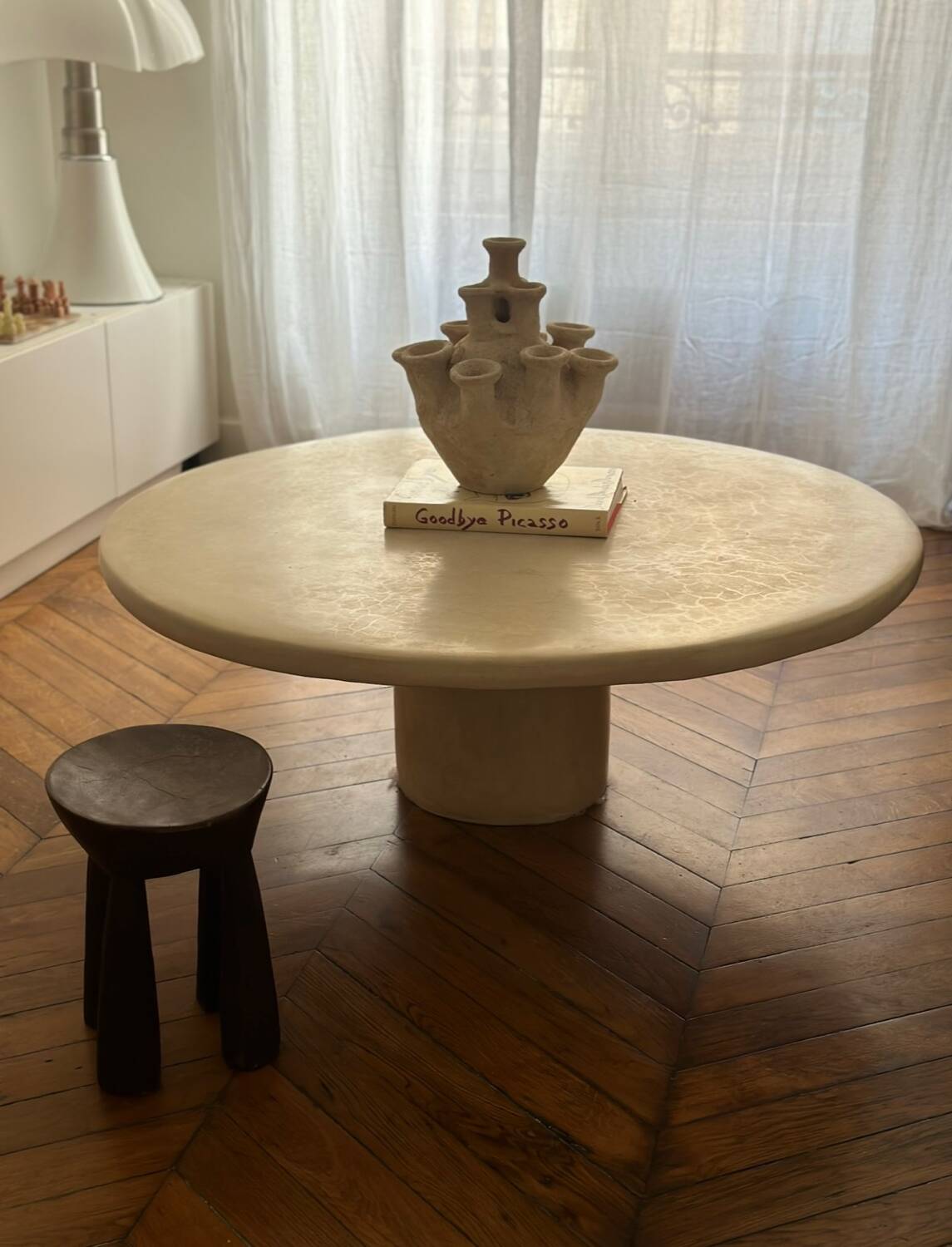 Anemone candle holder, centrepiece chandelier, raw minimalist ceramic sculpture.