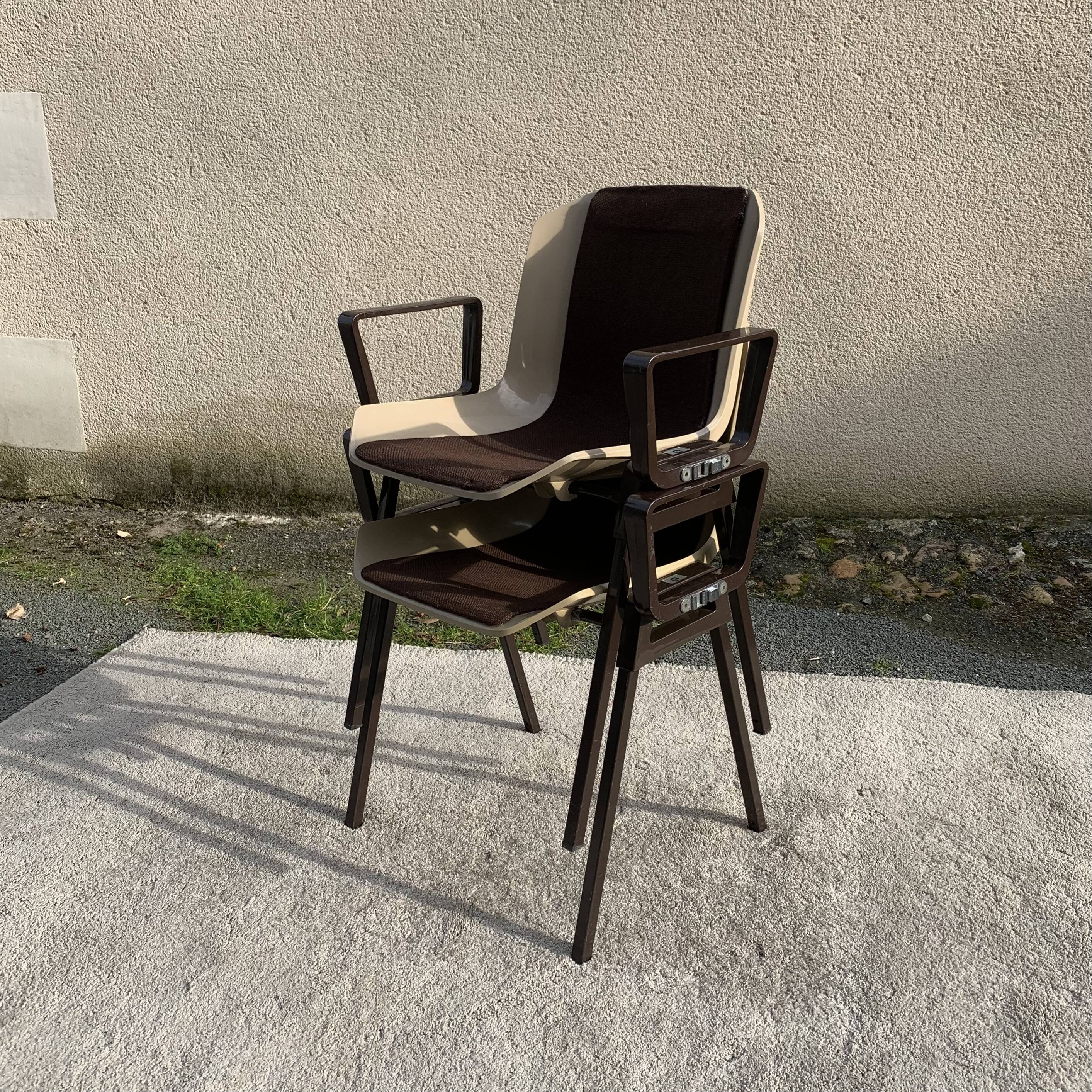 Set of 6 Albert Jacob / Grofillex bridge armchairs 1970