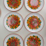 Gien ceramic "desserts" service - fruit, cake, cream