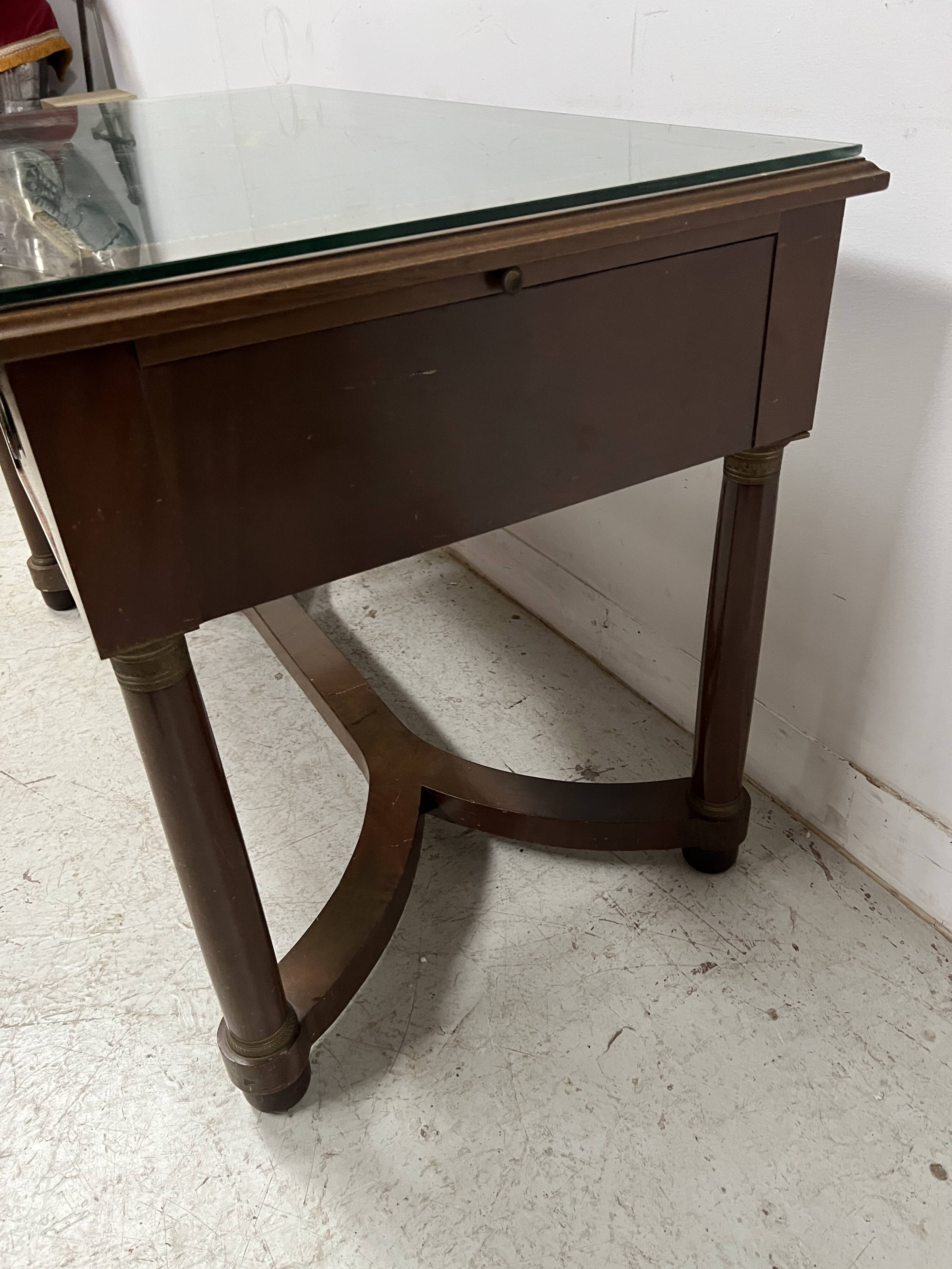 Empire style desk in mahogany and veneer, 20th century