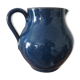 Ceramic pitcher – blue enamel signed J. Normand handmade in France