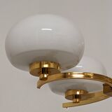 Lustre Arlus à 4 feux en laiton des années 50/60