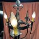 Lampadaire, de style médiéval, en fer fogé