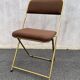 Chaise pliante dorée lafuma velours damier  60/70’s