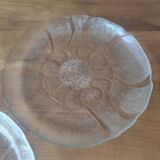 Set of 5 'Flowers' transparent plates by Arcoroc