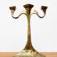 Vintage Brutalist Bronze Candle Holder