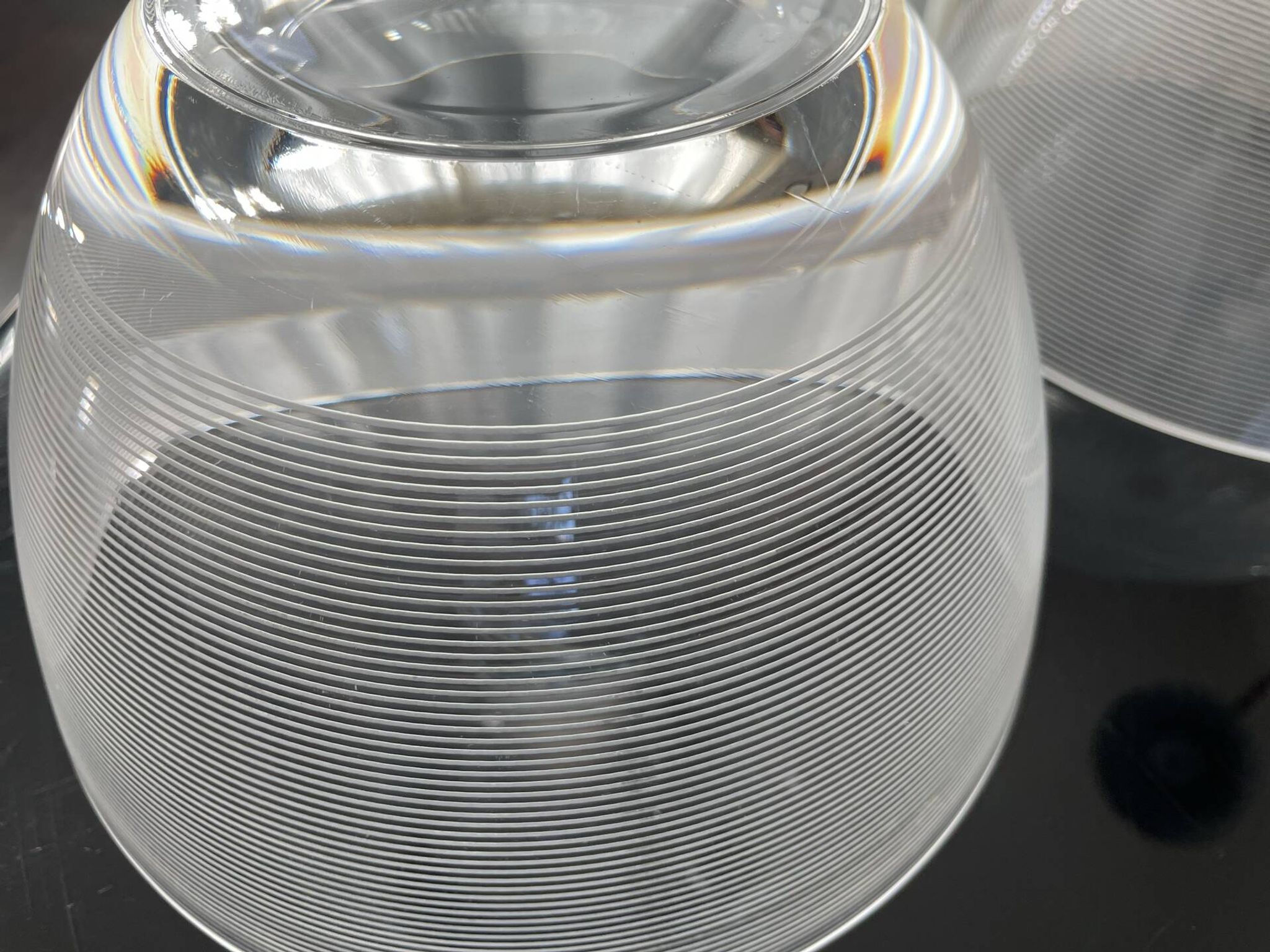 Pair of modernist salad bowls in Scandinavian style.
