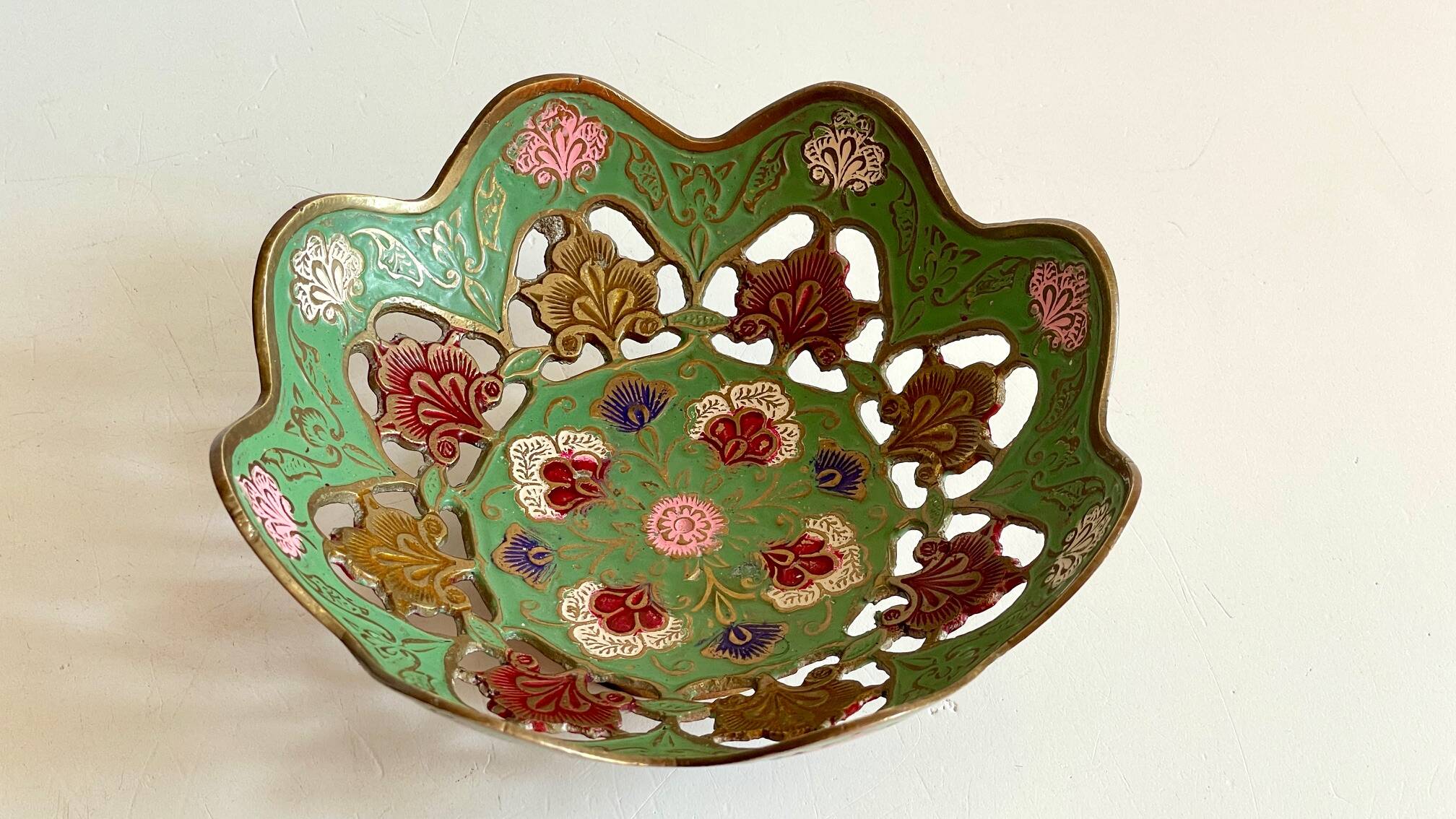 Vintage solid brass pocket tray