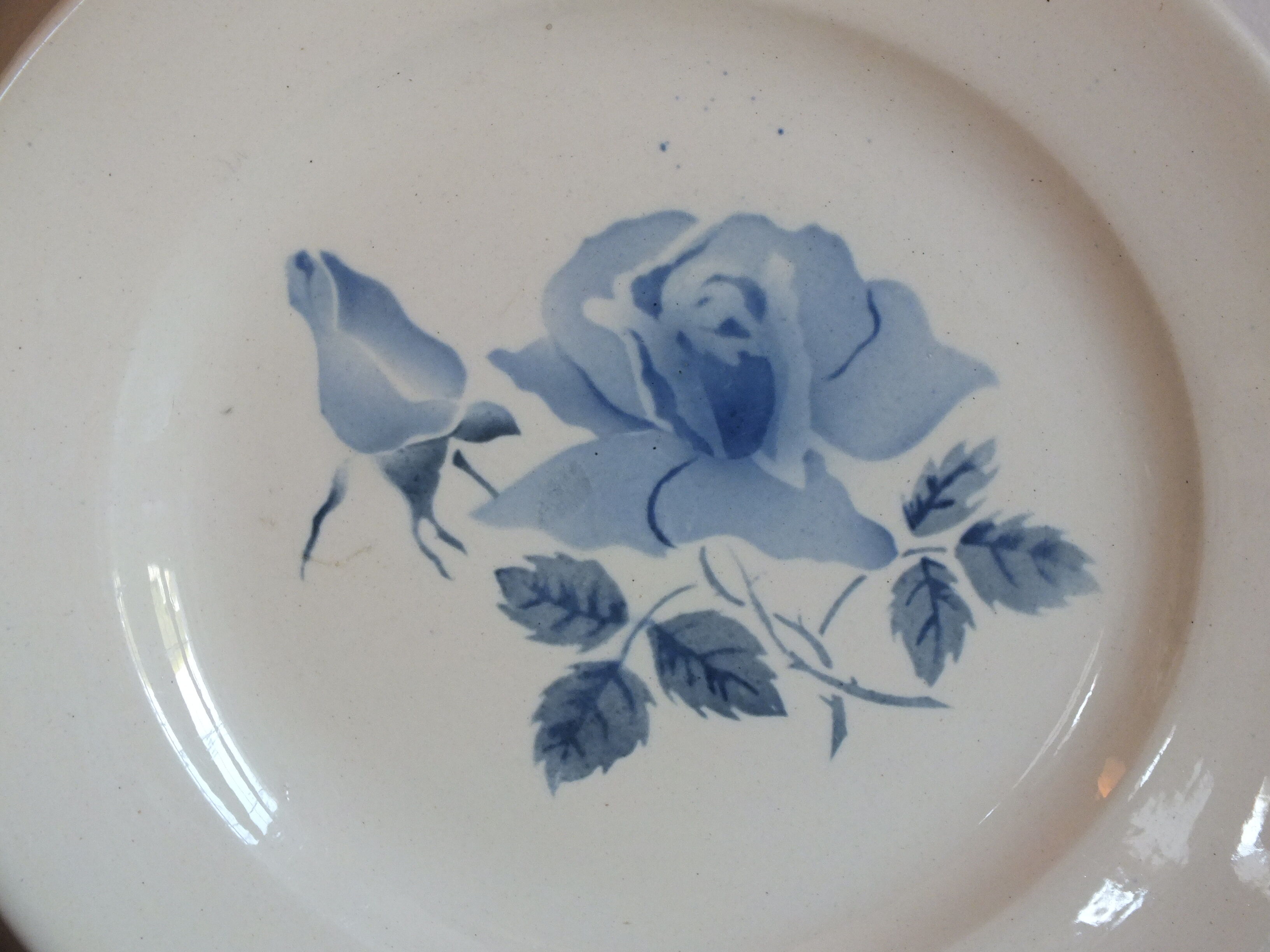 4 dessert plates Digoin Sarreguemines vintage