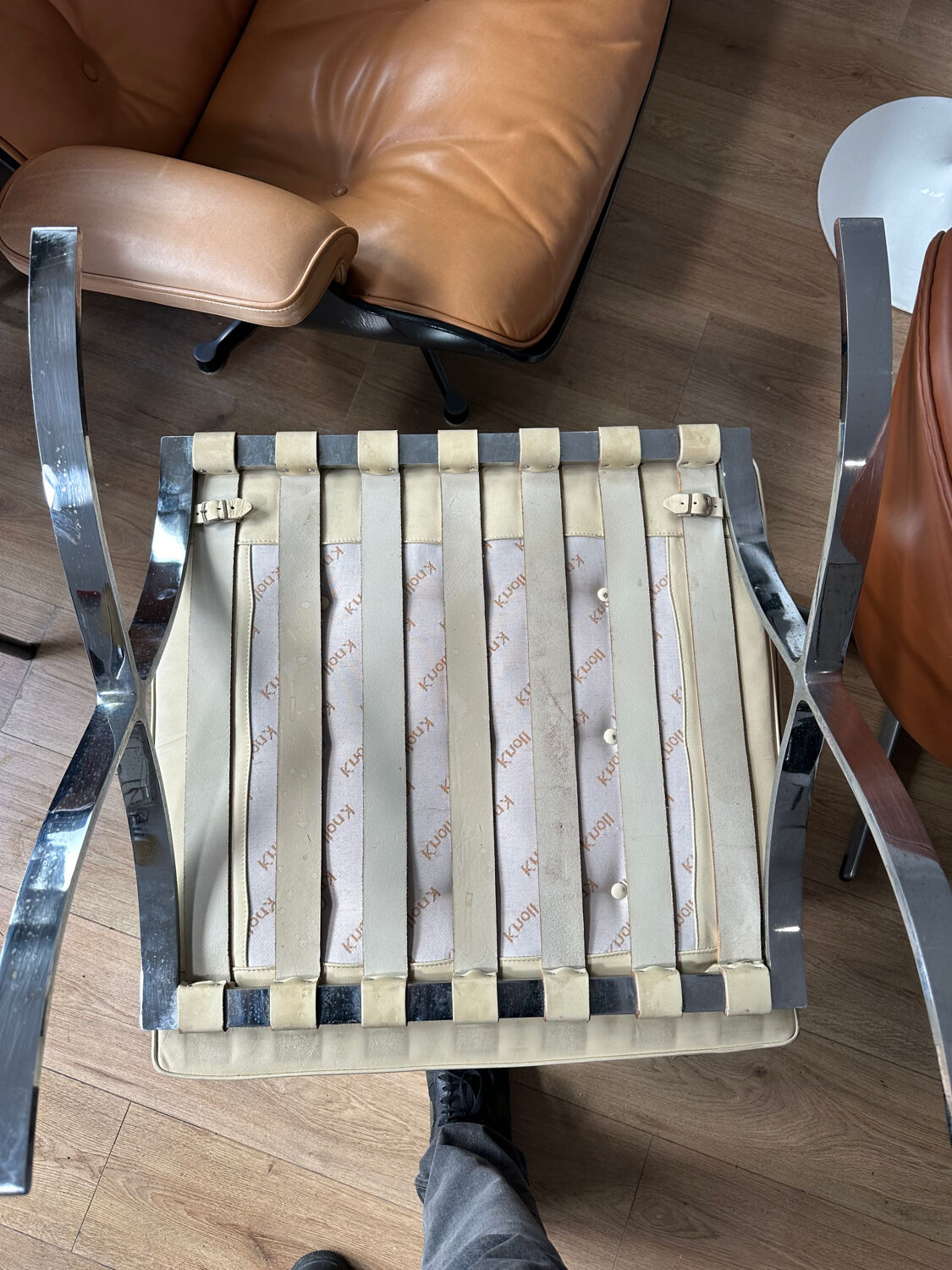 Pair of Barcelona Ottomans Knoll edition