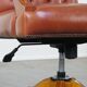 Height-adjustable leather English-style chesterfield office chair