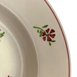 Niderviller soup plates with red and green decor