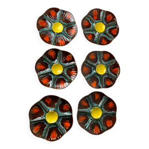 Assiettes barbotine à