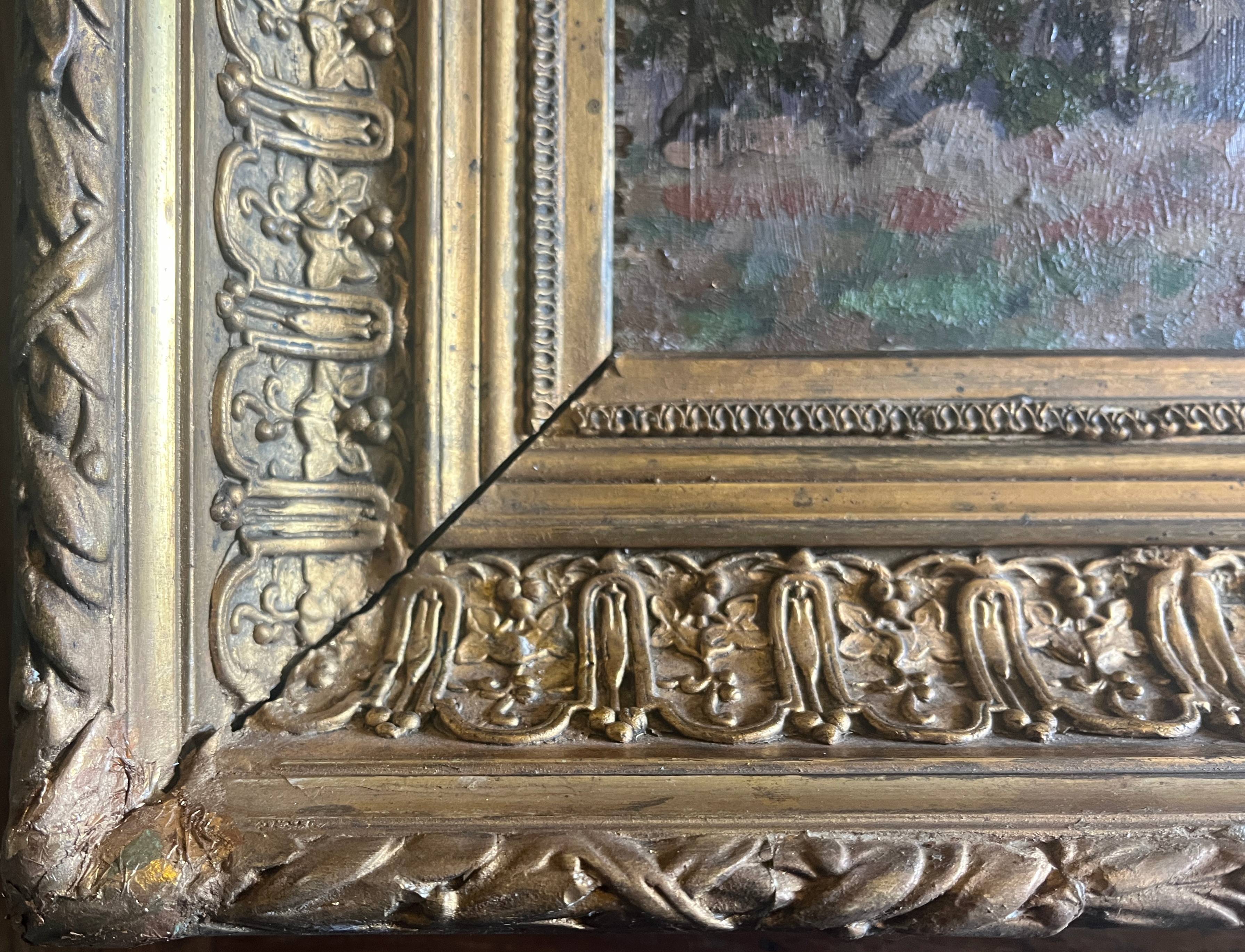 HSP painting "Orientalist Pastoral" signed Eugénie Clarac (1886/1960) Algiers