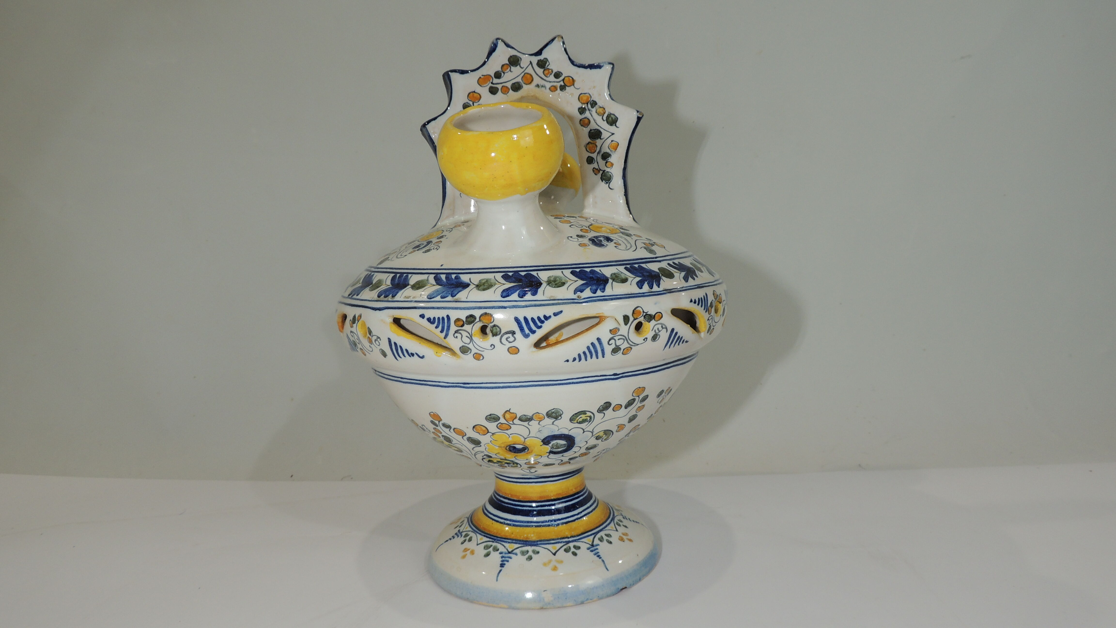 Gargoulette/Glazed terracotta jug/vintage/pitcher