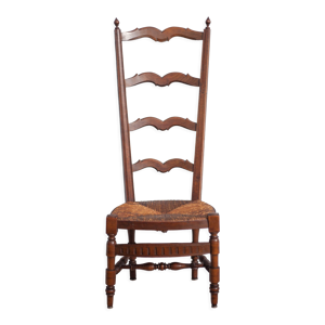 Chaise bois assise paillée, ancienne,