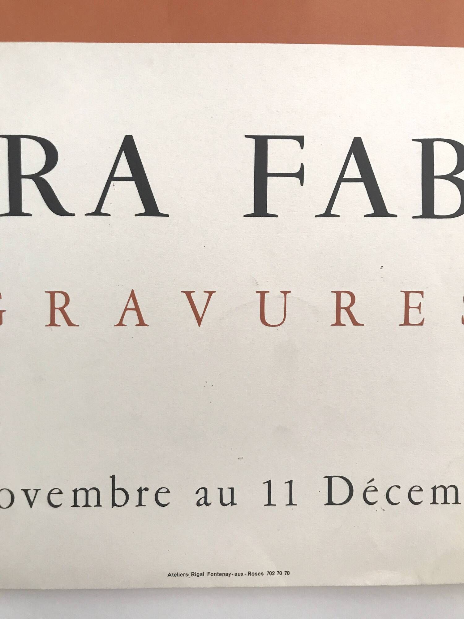 Véra fabre, galerie sagot-le garrec, 1971. original lithograph poster