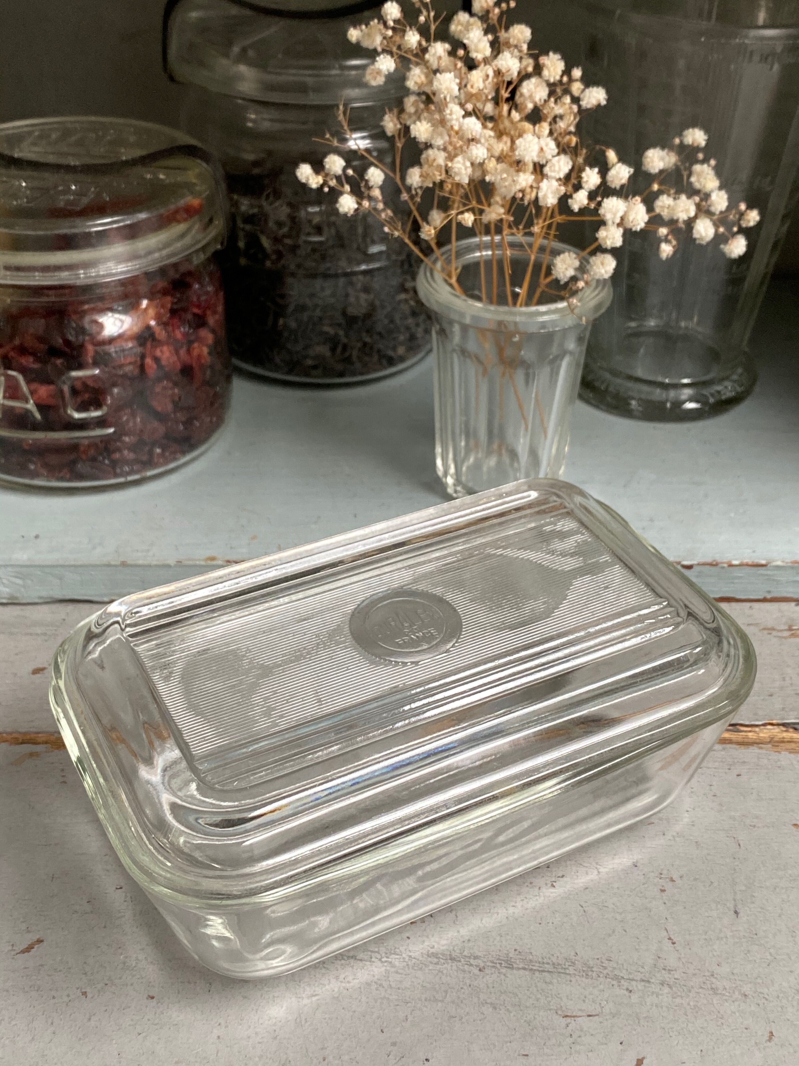 Duralex butter dish