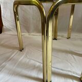 Brass and smoked glass nesting tables