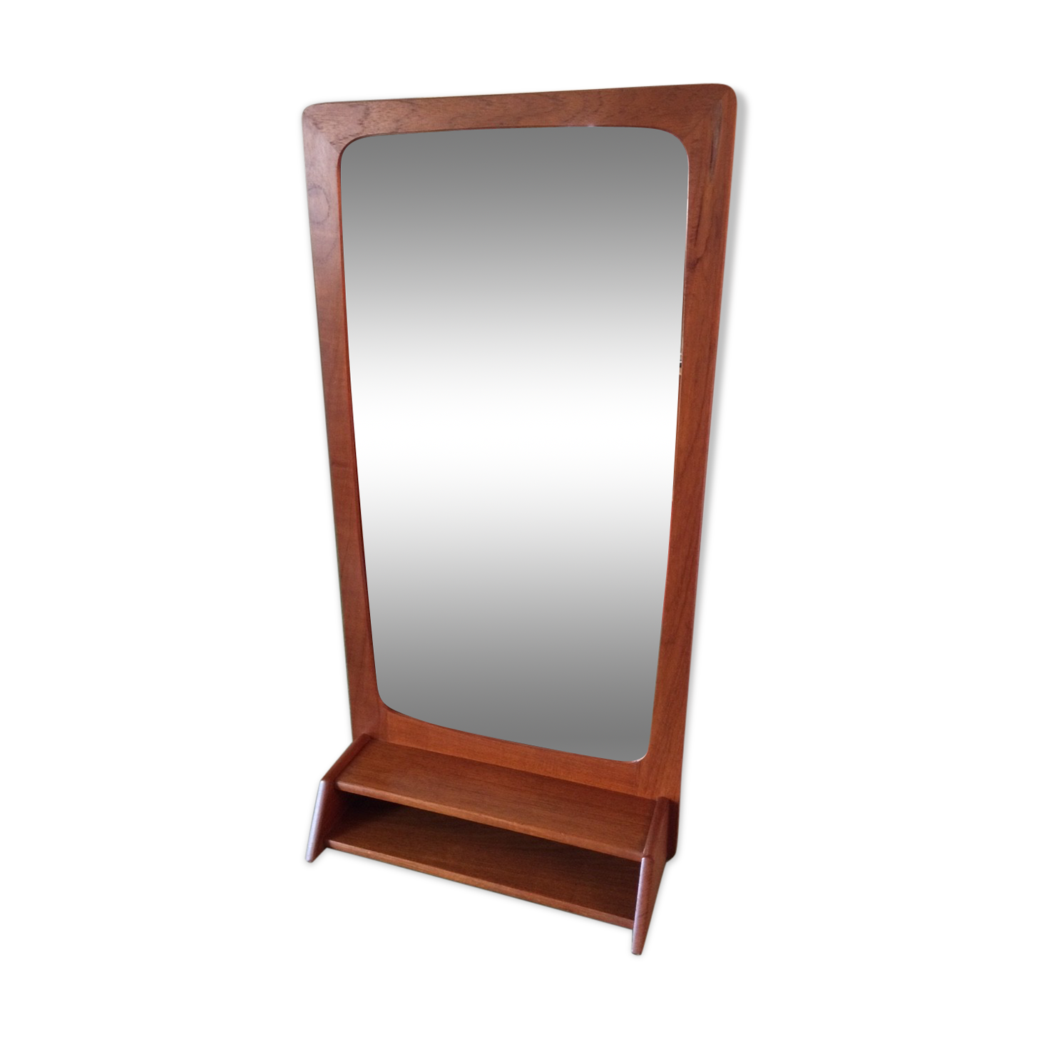 Scandinavian mirror with shelf  35x67cm