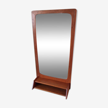 Miroir scandinave avec petite étagère 35x67cm