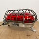 Industrial Cast Aluminium Wall Light with Red Glass from EOW, 1970s
