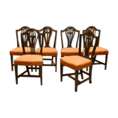 Lot of 6 george iii mahogany hepplewhite style chairs