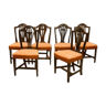Lot of 6 george iii mahogany hepplewhite style chairs