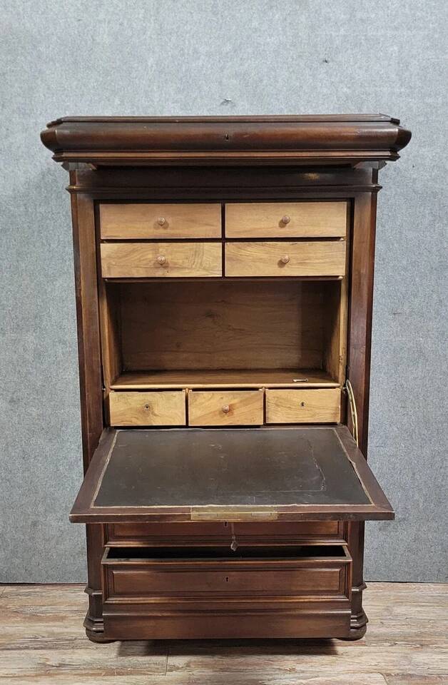 Renaissance style secretary in carved walnut circa 1850