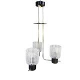 Elektroinstala Jílové pendant lamp, Czechoslovakia, 1970s, embossed glass