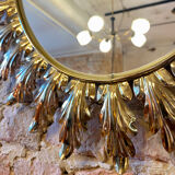 Decknudt oval sun mirror from the 50s/60s