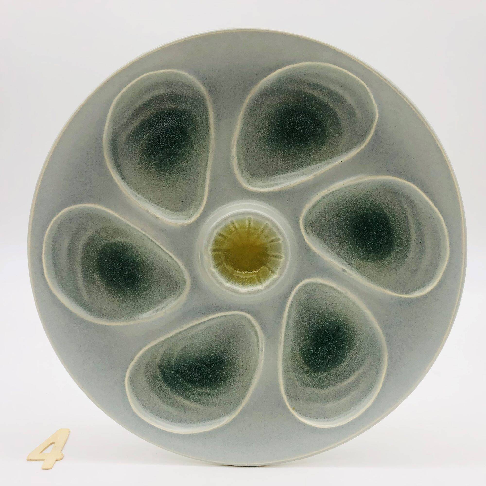 6 oyster/shellfish plates, “Salins”