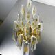 Oscar Torlasco for Stilkronen wall sconce, cut Murano glass, Italy, 1970s