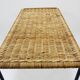 Long side table by Carl Aubock, flower bench, rattan, wicker, Austria, 1950s