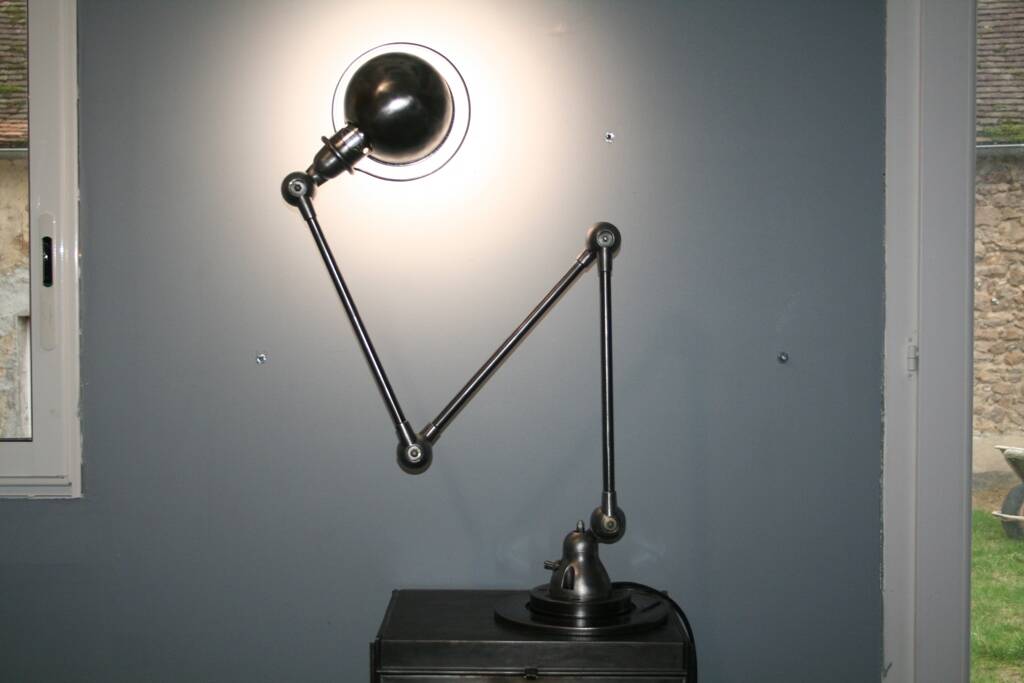 Jieldé floor lamp 3 arms 40cm graphite industrial Jean Louis Domecq vintage