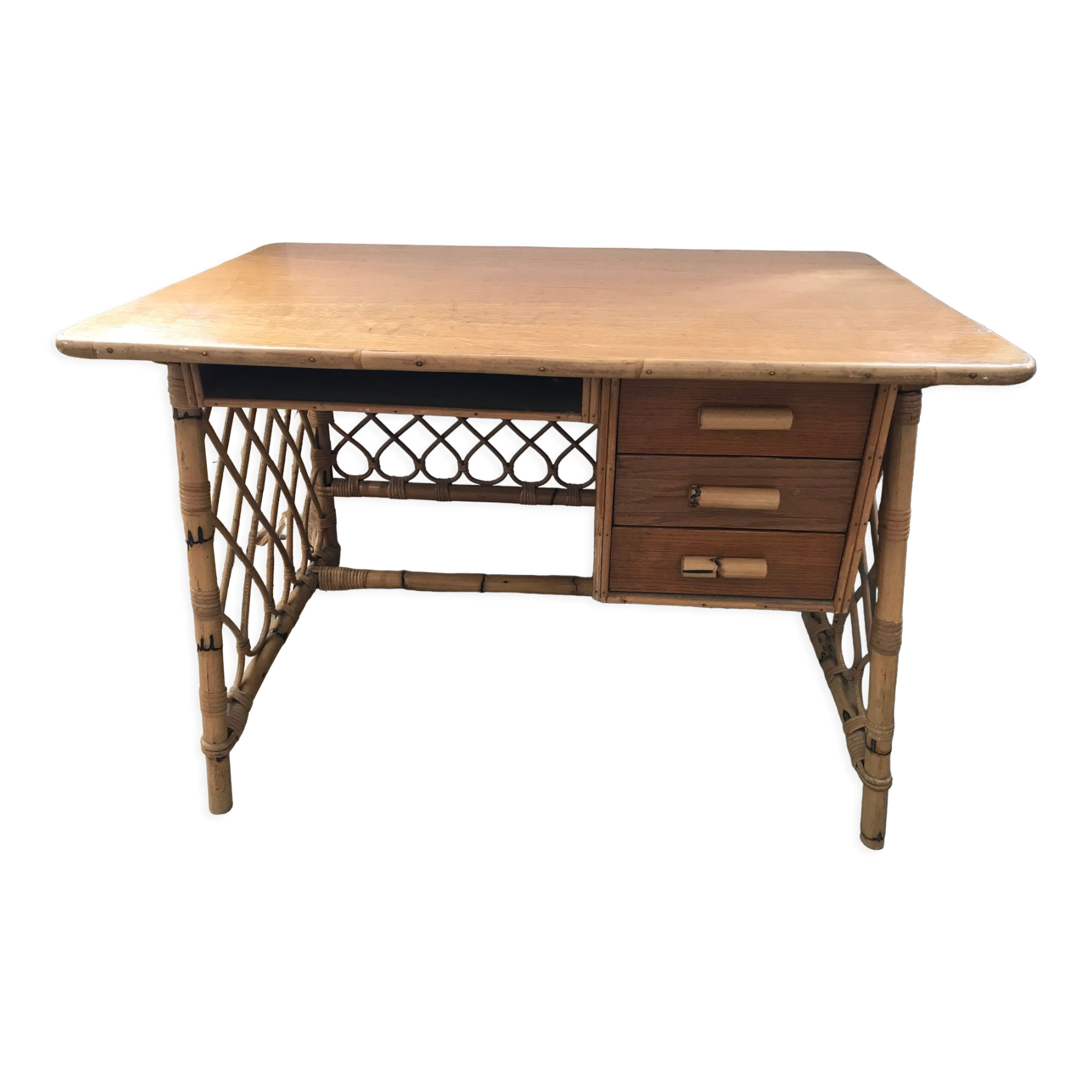 Rattan desk