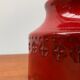 Italian red ceramic vase from the mid-century by Aldo Londi for Bitossi, 1960s.