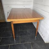 Vintage rectangular table with 2 extensions from the 60s