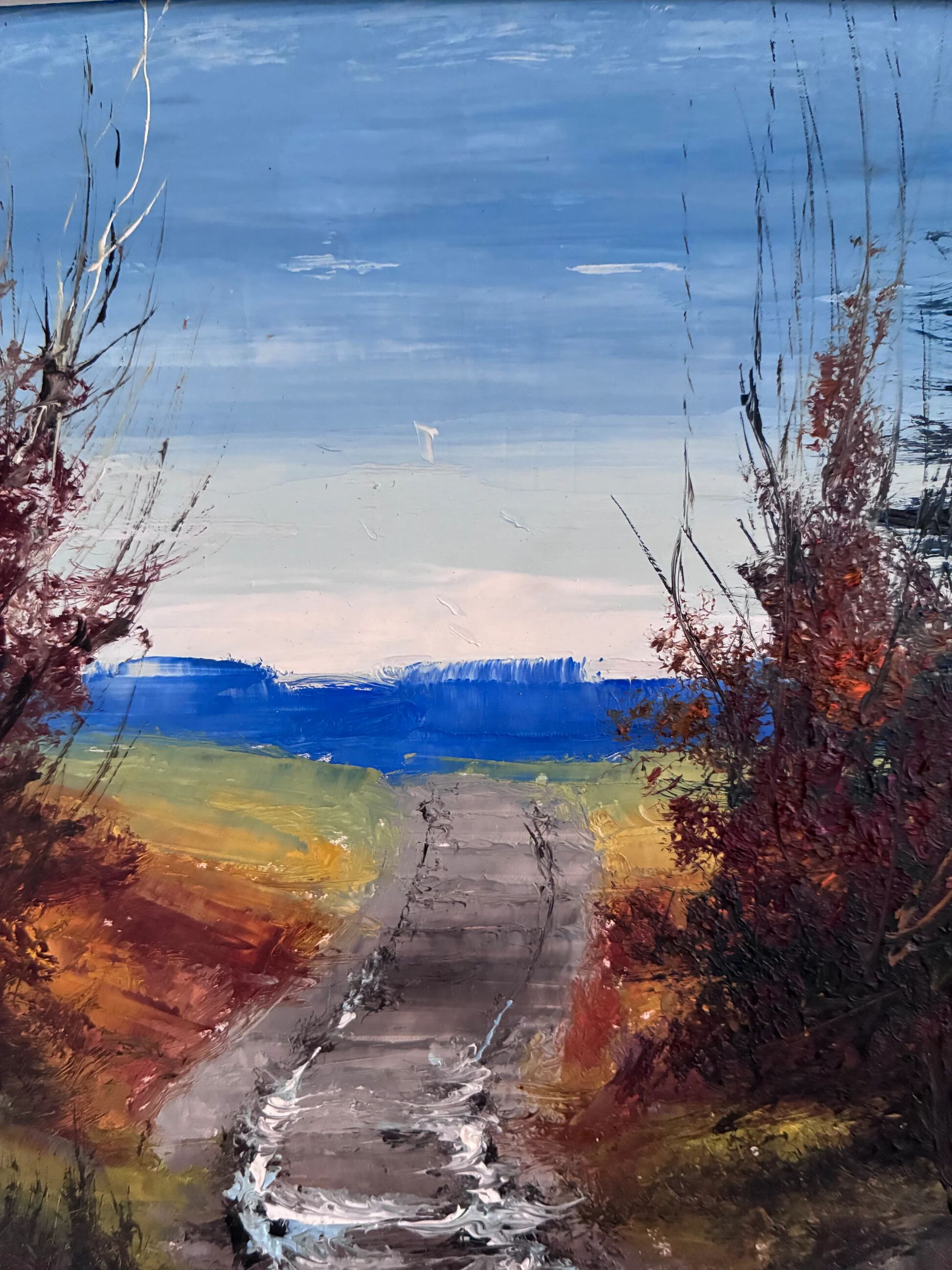 Vintage original landscape oil painting