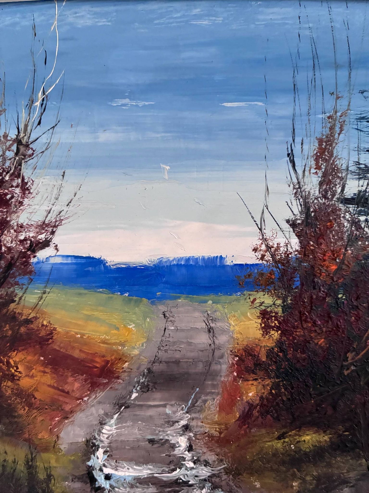 Vintage original landscape oil painting